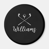 カスタムスクリプト名ゴルフクラブ マグネット (正面)