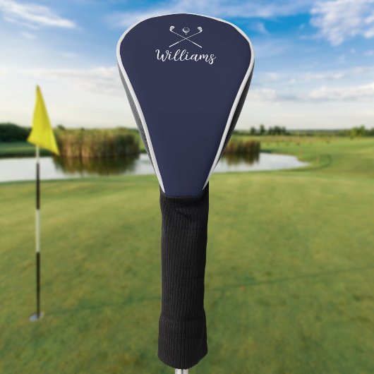 カスタムスクリプト名ゴルフクラブNavy Blue ゴルフヘッドカバー