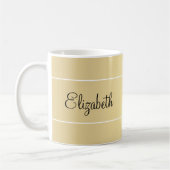 カスタムスクリプト名テンプレートエレガント金ゴールド検索 コーヒーマグカップ (左)