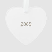 カスタムスクリプト名ハートアクリル オーナメント (裏面)