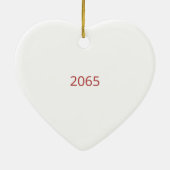 カスタムスクリプト名（赤と白） セラミックオーナメント (裏面)