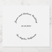 カスタムスクリプト名dateエレガントな結婚式 ビールラベル (シングルラベル)