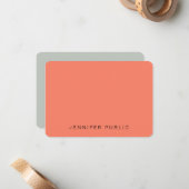 カスタムスクリプト手書きモノグラムテンプレート ノートカード (正面/裏面インサイチュ)