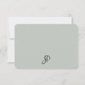 カスタムスクリプト手書きモノグラムテンプレート ノートカード (裏面)