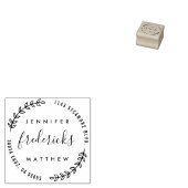 カスタムスクリプト結婚したカップル差出人住所 ラバースタンプ (押印)