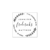 カスタムスクリプト結婚したカップル差出人住所 ラバースタンプ (インプリント)