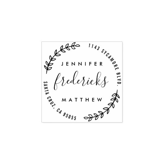 カスタムスクリプト結婚したカップル差出人住所 ラバースタンプ (インプリント)