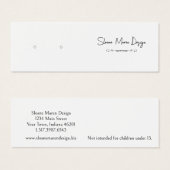 カスタムスクロールミニポストイヤリング表示カード (正面&裏面)