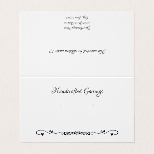 カスタムスクロール自立型耳鳴り表示カード 名刺 (外部フラット)