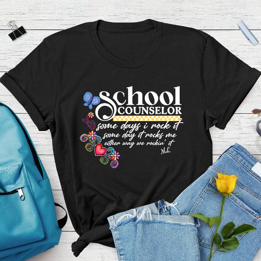 カスタムスクールカウンセラー楽しい名言 Tシャツ