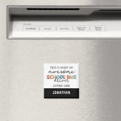 カスタムスクールバスドライバーの感謝のギフおもしろいト マグネット (インサイチュ (食洗機))