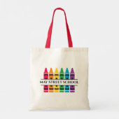 カスタムスクール名 – Crayons Tote Bag トートバッグ (裏面)