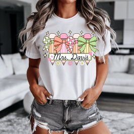 カスタムスクール教師名デザイン Tシャツ
