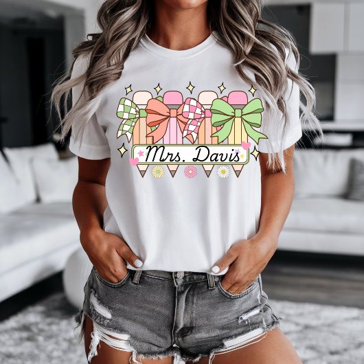 カスタムスクール教師名デザイン Tシャツ