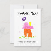 カスタムスケッチキッズハウス実在エステートクライアントタ サンキューカード (正面)
