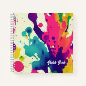 カスタムスケッチブックの水の色スプラッシュ ノートブック (正面)