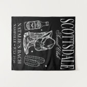 カスタムスコッツデールバチェロレッテソーシャルクラブ タペストリー (正面(横))