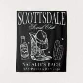 カスタムスコッツデールバチェロレッテソーシャルクラブ タペストリー (正面)