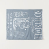 カスタムスコッツデールバチェロレッテソーシャルクラブ タペストリー (正面(横))