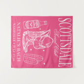 カスタムスコッツデールバチェロレッテソーシャルクラブ タペストリー (正面(横))