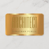 カスタムスタイリッシュグラム金ゴールド建築家テンプレートラグジュアリー 名刺 (正面)