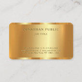 カスタムスタイリッシュグラム金ゴールド建築家テンプレートラグジュアリー 名刺 (裏面)