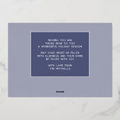 カスタムスタイリッシュシック紫ミニマル金ゴールド 箔シーズンカード (裏面)