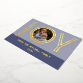 カスタムスタイリッシュシック紫ミニマル金ゴールド 箔シーズンカード (回転した状態)