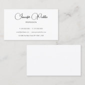 カスタムスタイリッシュシンプルモダンタイポグラフィテンプレート 名刺 (正面/裏面)