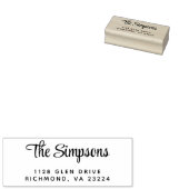 カスタムスタイリッシュスクリプト差出人住所 ラバースタンプ (押印)