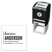 カスタムスタイリッシュタイポグラフィ差出人住所 セルフインキングスタンプ (インサイチュ)