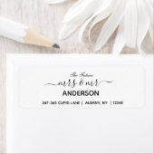 カスタムスタイリッシュパーソナライズされた結婚差出人住所 ラベル (インサイチュ)