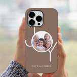 カスタムスタイリッシュフォトブラウン Case-Mate iPhone 14 PRO MAXケース<br><div class="desc">このシンプルと電スタイリッシュ話のケー飾スは、茶色の背景にJOYという単語と一緒である。写真カスタマイズと名前を添えて。</div>