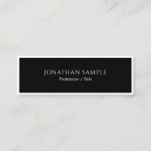 カスタムスタイリッシュプロフェッショナルモダンお洒落テンプレート スキニー名刺 (正面)