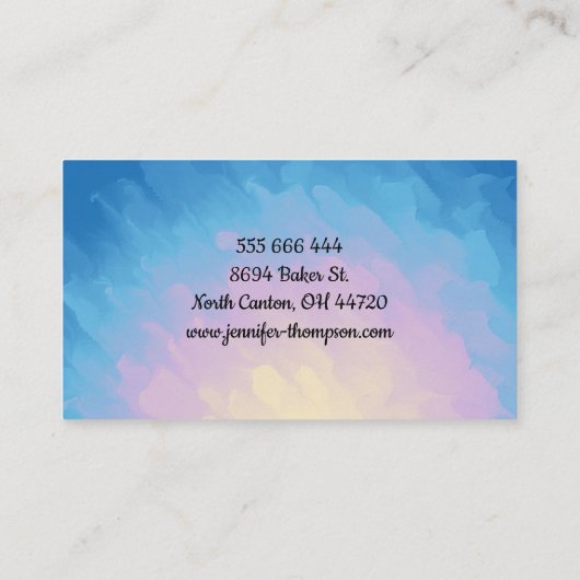 カスタムスタイリッシュメイクアップアーティストEyeshadow Palette Bus 名刺 (裏面)