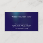 カスタムスタイリッシュモダンキリスト教牧師 名刺 (裏面)