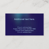 カスタムスタイリッシュモダンキリスト教牧師 名刺 (裏面)