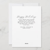 カスタムスタイリッシュ写真モダン植物学クリスマス シーズンカード (裏面)