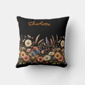 カスタムスタイリッシュ花 クッション (裏面)