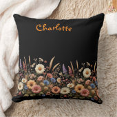 カスタムスタイリッシュ花 クッション (ブランケット)