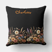 カスタムスタイリッシュ花 クッション (裏面)