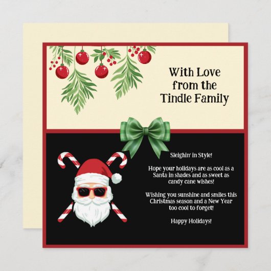 「カスタムスタイルで降りるんだ！」 クリスマスの挨拶 シーズンカード (正面/裏面)
