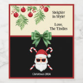 「カスタムスタイルで降りるんだ！」 クリスマスの挨拶 ワインラベル (シングルラベル)