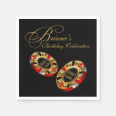 カスタムスタイルパーティー頼ME 4 NAMES IN CHIPS スタンダードカクテルナプキン (正面)