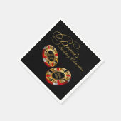 カスタムスタイルパーティー頼ME 4 NAMES IN CHIPS スタンダードカクテルナプキン (角)