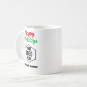 カスタムスタッフと従業員にクリスマスプレゼントをありがとう コーヒーマグカップ (正面左)