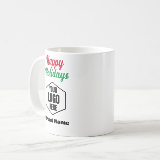 カスタムスタッフと従業員にクリスマスプレゼントをありがとう コーヒーマグカップ (正面左)