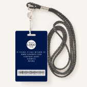 カスタムスタッフバーコードイベントブルーバッジ バッジ (裏面ランヤード)