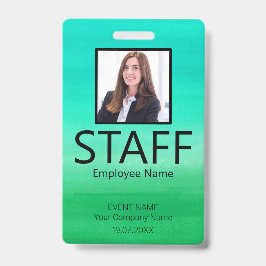 カスタムスタッフQRコードイベントグリーンバッジ バッジ