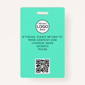 カスタムスタッフQRコードイベントグリーンバッジ バッジ (裏面)